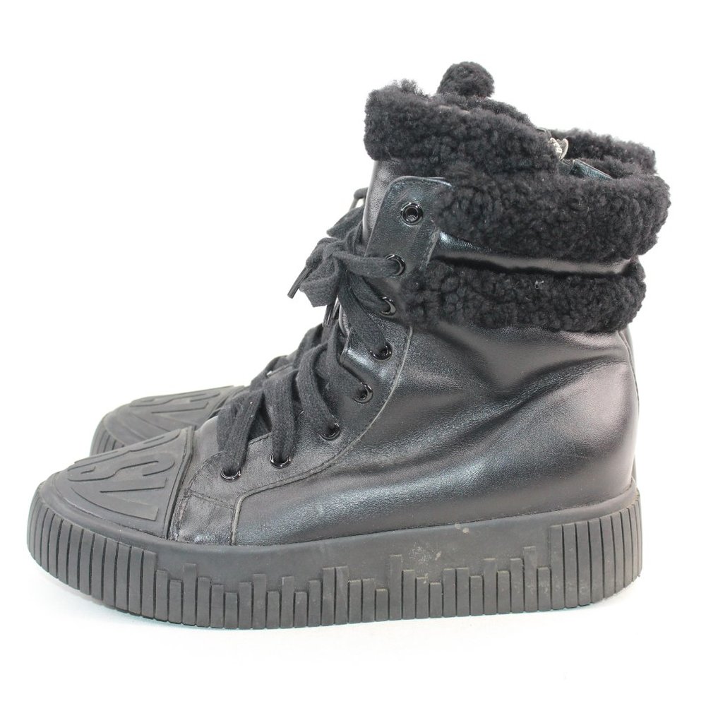 European VRSV Rubber Platform Mid Calf Vegan Boots - Picture 7 of 9